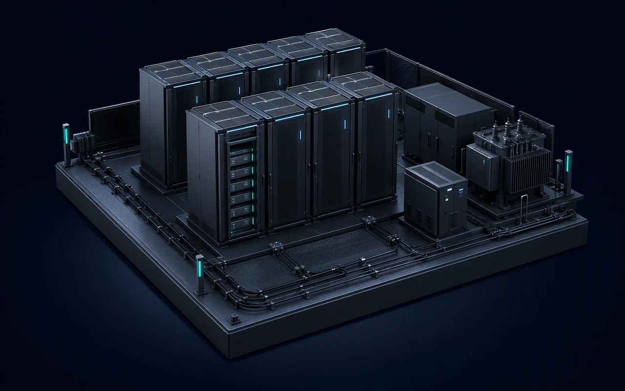 3D scene of storage investment, development and operation